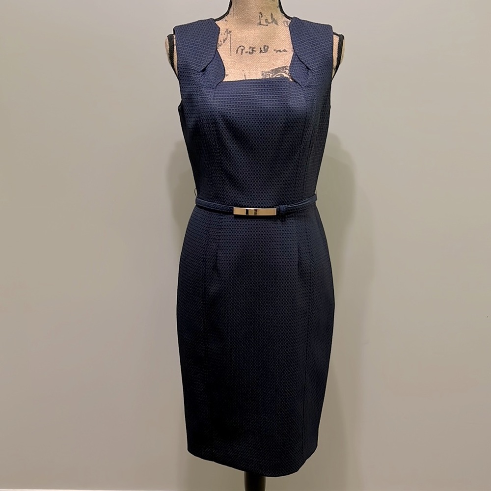 David Meister Navy Dress. Size 6.